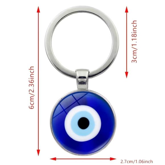 Blue Evil Eye Keychain - Negative Energy Protection NWT - Picture 4 of 5